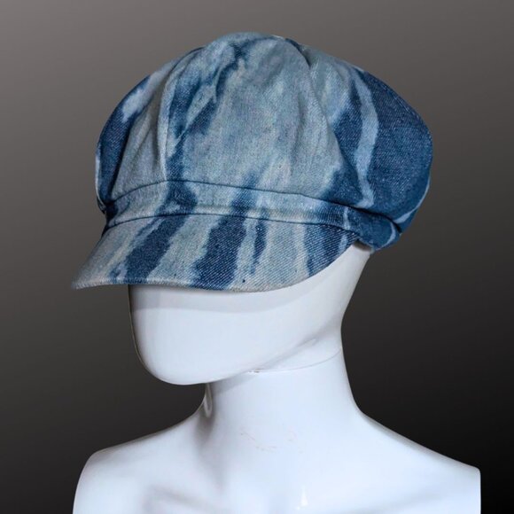 FREE SHIPPING!! One of a Kind Hand Reverse Dyed 8 Panel Newsboy Hat - Picture 2 of 5